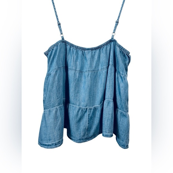NWOT, Old Navy, Plus Size Tiered Jean Cami Swing Top, 2X, Blue - Picture 7 of 9